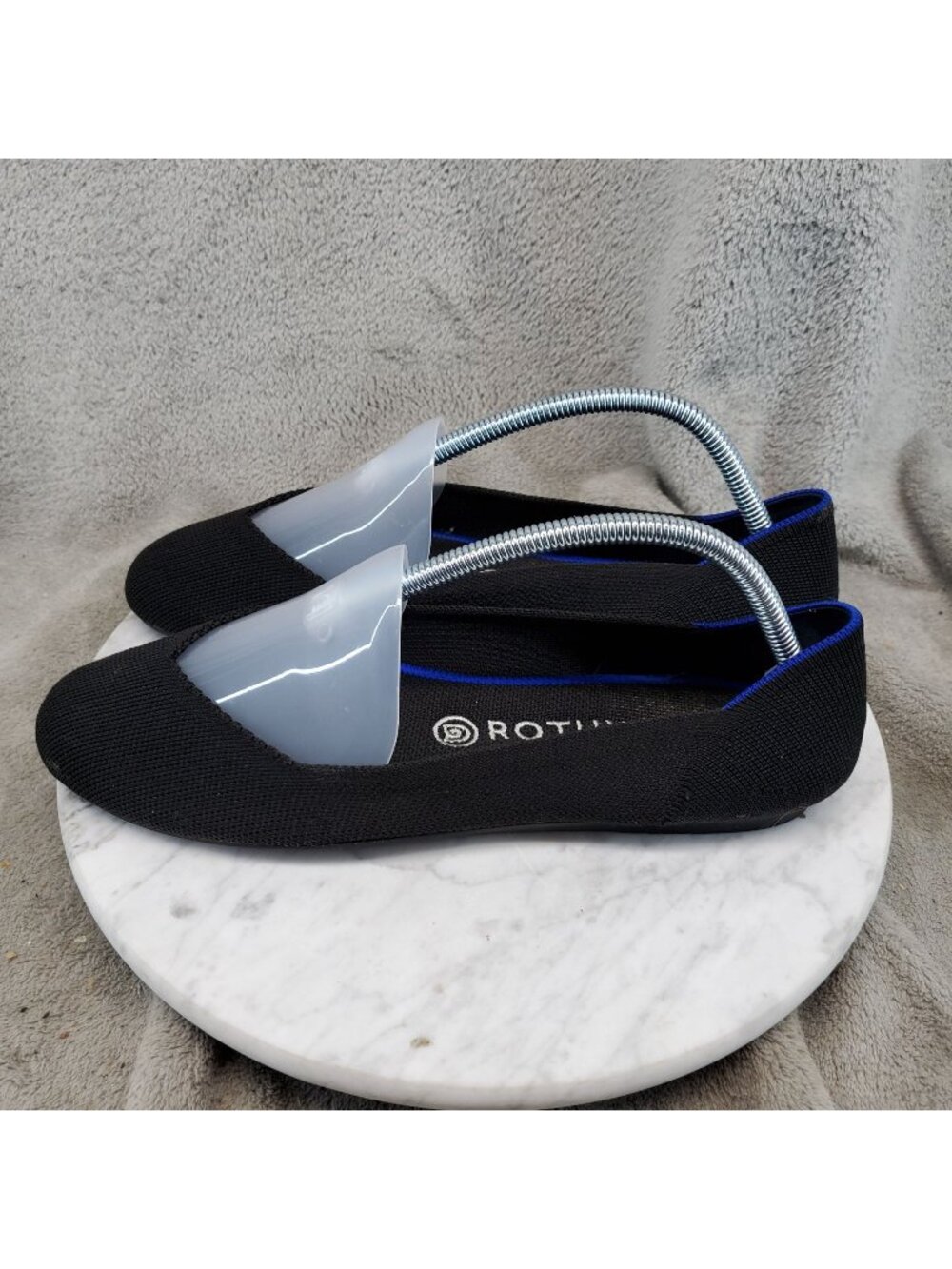 Rothy's Shoes Womens Size 10 Black Knit The Flat Ballet Flats *Read*